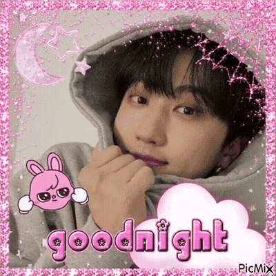 A Picture Of A Boy With A Hoodie And The Words Goodnight GIF