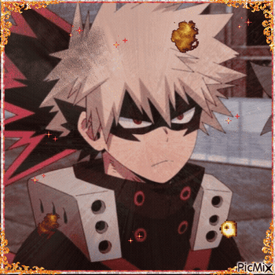 A Picture Of A Boy With A Mask And A Explosion On His Head With The Caption Picmix GIF
