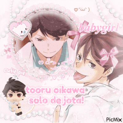 A Picture Of A Boy With A Pink Bow On His Head And The Words Babygirl GIF