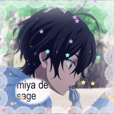 A Picture Of A Boy With The Name Miya De Sage GIF