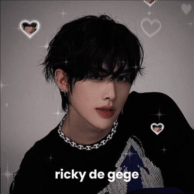 A Picture Of A Boy With The Name Ricky De Gege GIF