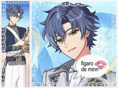 A Picture Of A Boy With The Words Figaro De Minn On It GIF