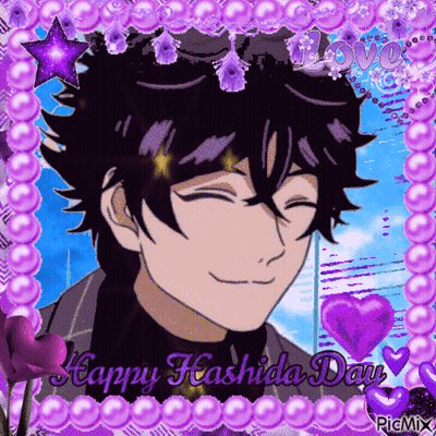 A Picture Of A Boy With The Words Happy Hashida Day GIF