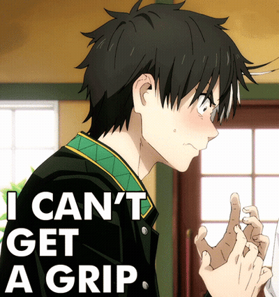 A Picture Of A Boy With The Words I Can 'T Get A Grip GIF