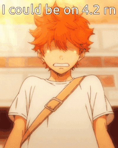 A Picture Of A Boy With The Words " I Could Be On 4.2 Rn " On It GIF