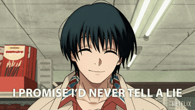 A Picture Of A Boy With The Words I Promise I 'D Never Tell A Lie GIF