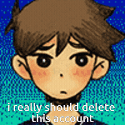 A Picture Of A Boy With The Words I Really Should Delete This Account GIF