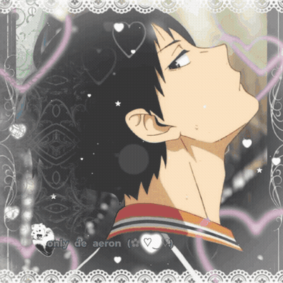 A Picture Of A Boy With The Words Only De Aeron On The Bottom Right GIF