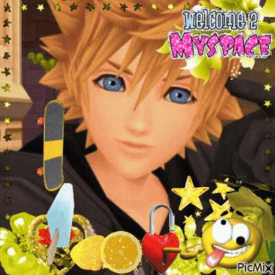 A Picture Of A Boy With The Words Welcome 2 Myspace GIF
