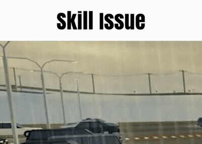 A Picture Of A Bridge With The Words Skill Issue On The Bottom GIF
