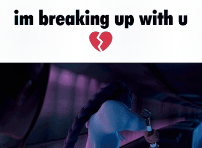 A Picture Of A Broken Heart With The Words Im Breaking Up With U GIF