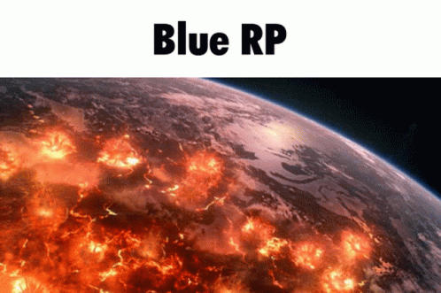 A Picture Of A Burning Earth With The Words Blue Rp Below It GIF