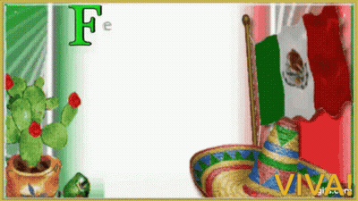 A Picture Of A Cactus A Sombrero And A Mexican Flag GIF