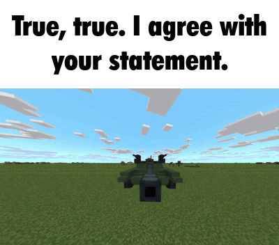 A Picture Of A Cannon In A Field With The Words " True True I Agree With Your Statement " GIF