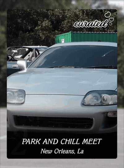 A Picture Of A Car With The Words Park And Chill Meet On It GIF