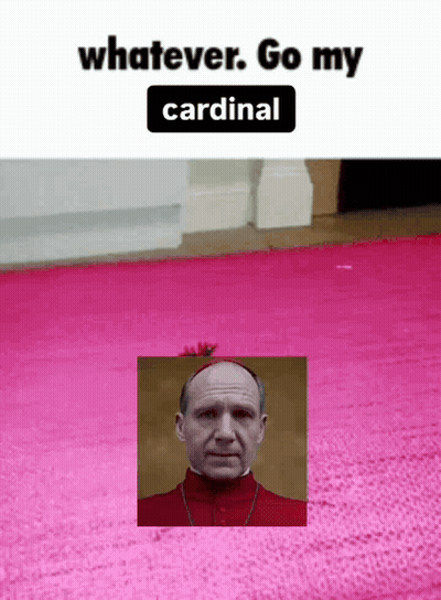 A Picture Of A Cardinal On A Pink Background GIF