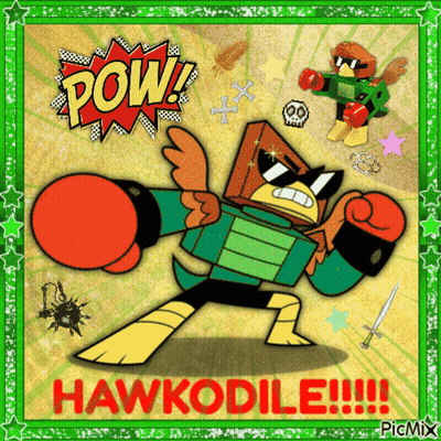 A Picture Of A Cartoon Character That Says Pow GIF