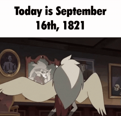 A Picture Of A Cartoon Character That Says Today Is September 16Th GIF