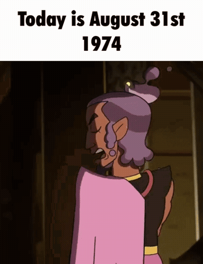 A Picture Of A Cartoon Character With The Date 1974 On It GIF