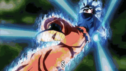 A Picture Of A Cartoon Character With The Letter S On The Bottom Right GIF