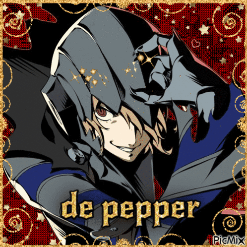 A Picture Of A Cartoon Character With The Name De Pepper On It GIF