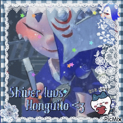 A Picture Of A Cartoon Character With The Name Shiver Luus Honguito GIF