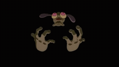 A Picture Of A Cartoon Character With The Word Favorites Underneath It GIF