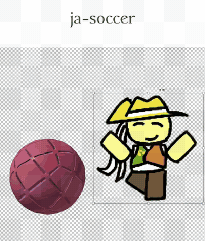 A Picture Of A Cartoon Character With The Word Ja-Soccer On The Top GIF