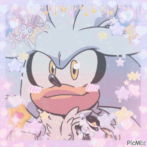 A Picture Of A Cartoon Character With The Word Picmix At The Bottom Of It GIF