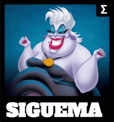 A Picture Of A Cartoon Character With The Word Siguema On The Bottom Right GIF