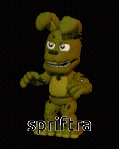 A Picture Of A Cartoon Character With The Word Spritra Written Below It GIF