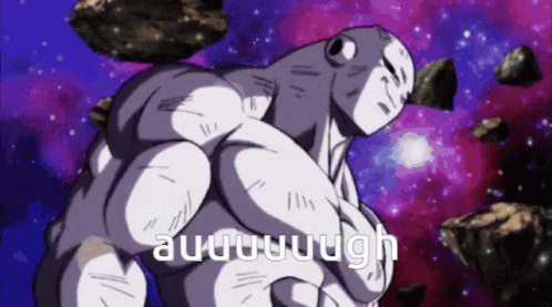 A Picture Of A Cartoon Character With The Words Auuuuuugh Written On It GIF