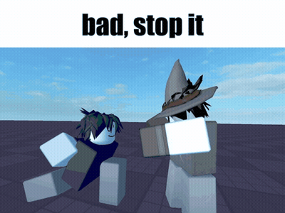 A Picture Of A Cartoon Character With The Words Bad Stop It GIF
