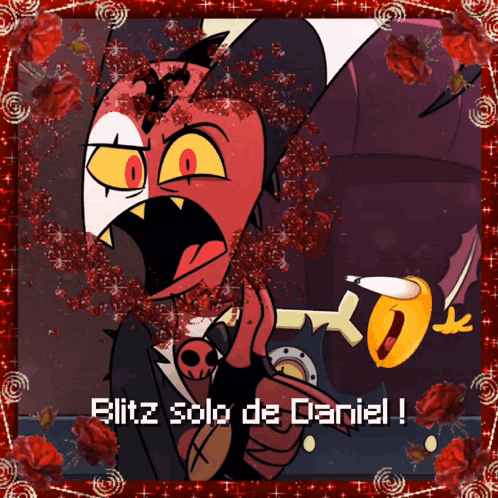 Cartoon Character With Blitz Solo De Daniel Text GIF