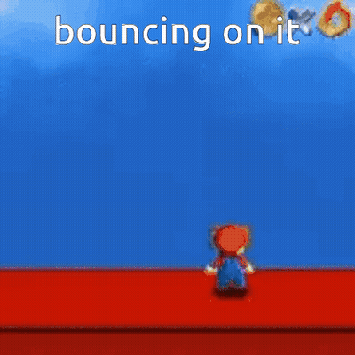 A Picture Of A Cartoon Character With The Words Bouncing On It Written Above It GIF