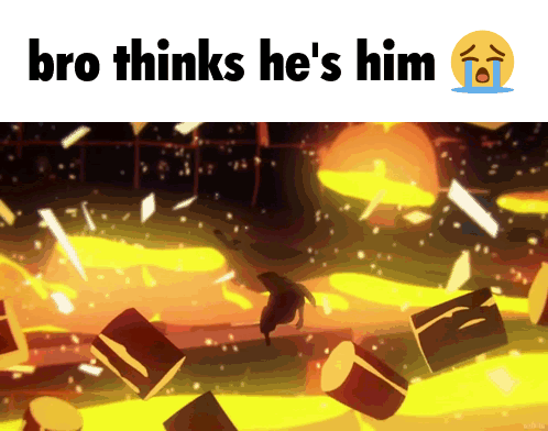 Cartoon Character Saying Bro Thinks He's Him GIF