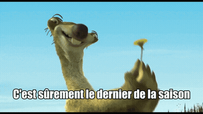 A Picture Of A Cartoon Character With The Words C'est Surement Le Dernier De La Saison Below Him GIF
