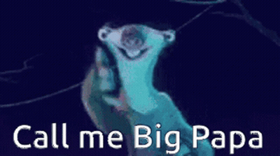 A Picture Of A Cartoon Character With The Words Call Me Big Papa GIF