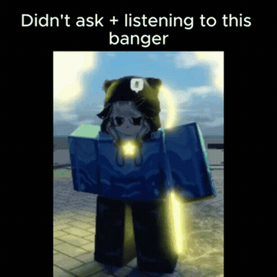 A Picture Of A Cartoon Character With The Words Did N't Ask + Listening To This Banger On The Bottom GIF