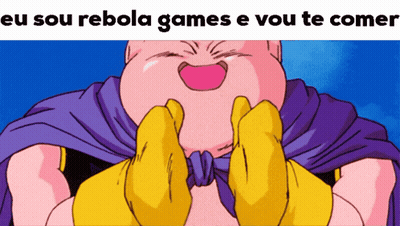 A Picture Of A Cartoon Character With The Words Eu Sou Rebola Games E Vou Te Comer GIF
