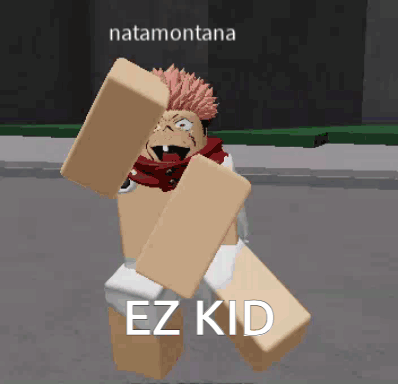 A Picture Of A Cartoon Character With The Words Ez Kid Written On It GIF