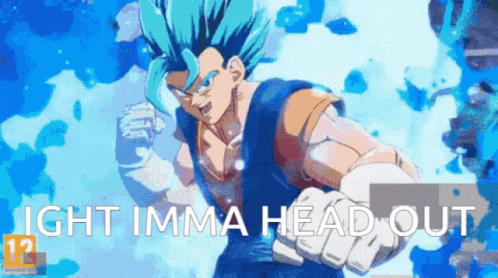 A Picture Of A Cartoon Character With The Words " Fight Imma Head Out " GIF