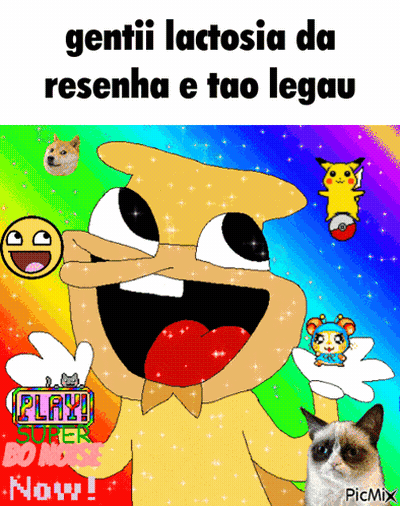 A Picture Of A Cartoon Character With The Words Genti Lactosia Da Resenha E Tao Legau GIF