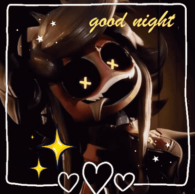 A Picture Of A Cartoon Character With The Words Good Night On It GIF