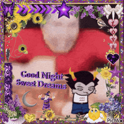 A Picture Of A Cartoon Character With The Words Good Night Sweet Dreams Written On It GIF