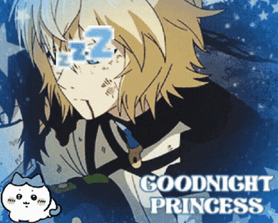 A Picture Of A Cartoon Character With The Words Goodnight Princess On It GIF