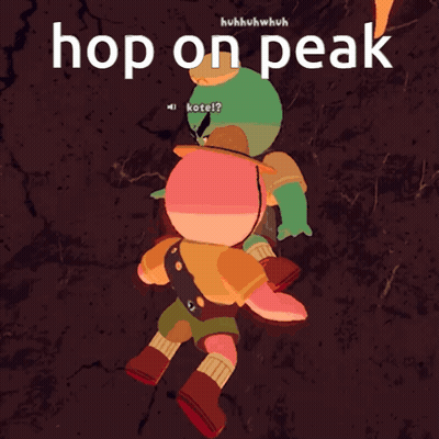 A Picture Of A Cartoon Character With The Words Hop On Peak Below It GIF