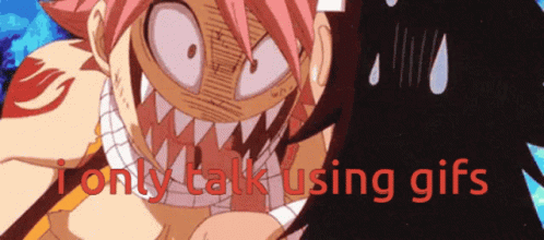 A Picture Of A Cartoon Character With The Words I Only Talk Using Gifs GIF