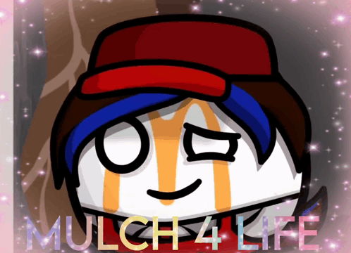 A Picture Of A Cartoon Character With The Words Mulch 4 Life GIF