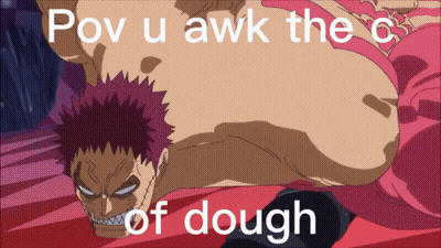 A Picture Of A Cartoon Character With The Words Pov U Awk The C Of Dough GIF